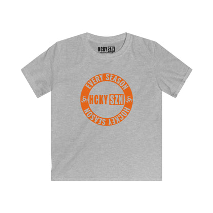 Youth Circle SZN Softstyle Tee (Orange Logo) - Various Colors