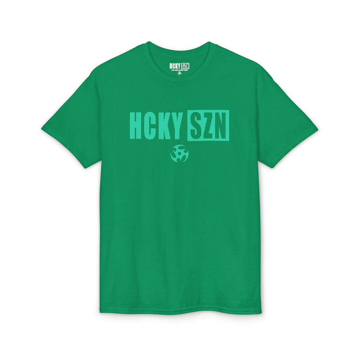 HCKY SZN Simple Star DryBlend Tee Shirt (Seafoam Logo) - Various Colors
