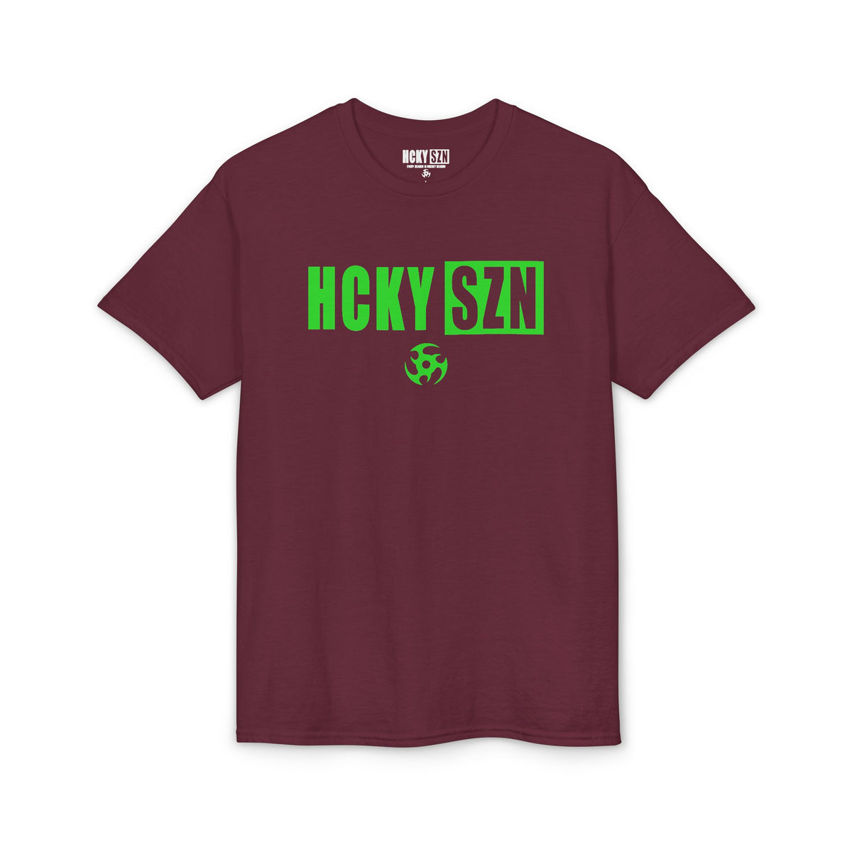 HCKY SZN Simple Star DryBlend Tee Shirt (Lime Logo) - Various Colors