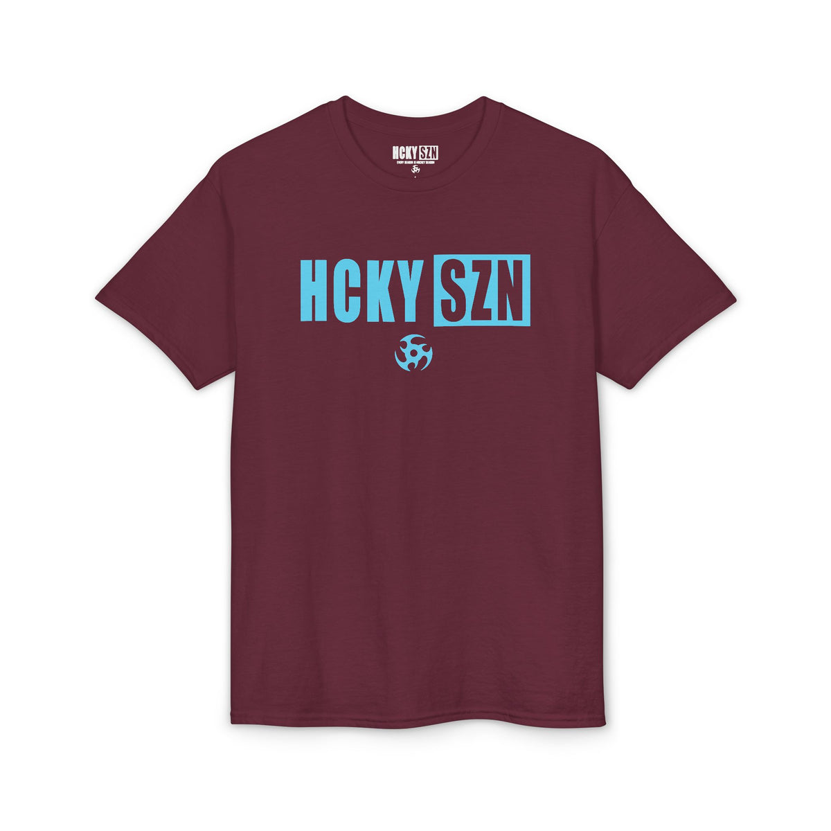 HCKY SZN Simple Star DryBlend Tee Shirt (Sky Blue Logo) - Various Colors