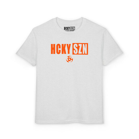 Youth HCKY SZN DryBlend Tee Shirt (Orange Logo) - Various Colors