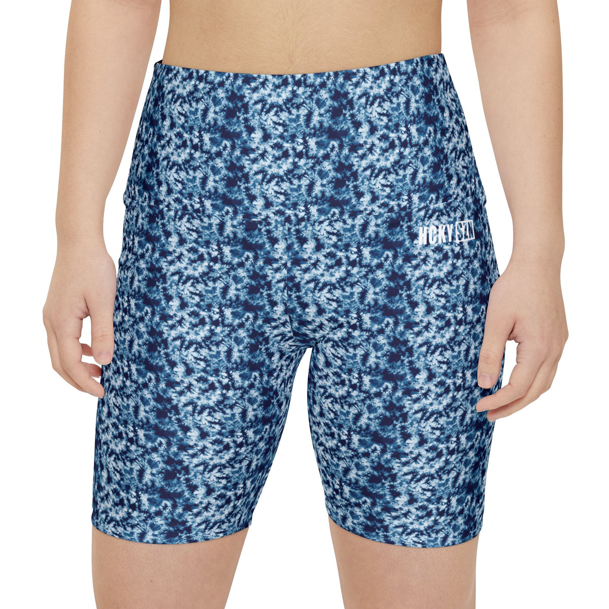 HKY SZN High Waisted Workout Shorts (Azure Tide)