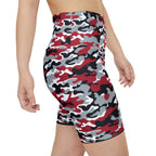 HKY SZN High Waisted Workout Shorts (Buckeye Camo)
