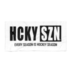 Every Season is HCKY SZN Beach Towel (White/Black)