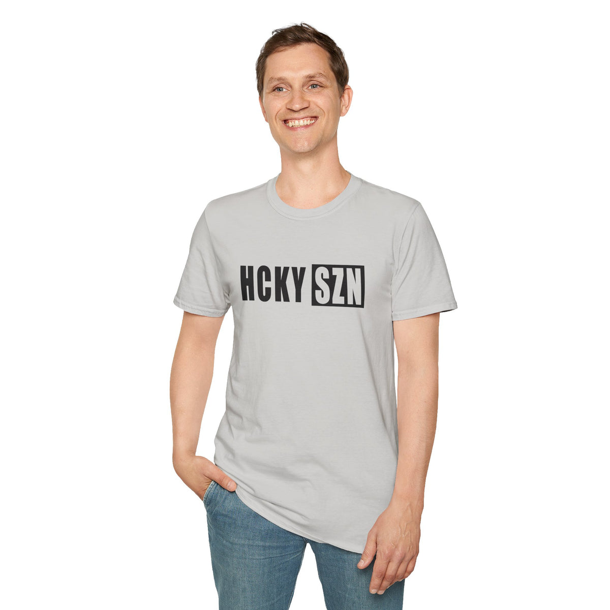 HCKY SZN Softstyle Tee Shirt (Ice Grey)