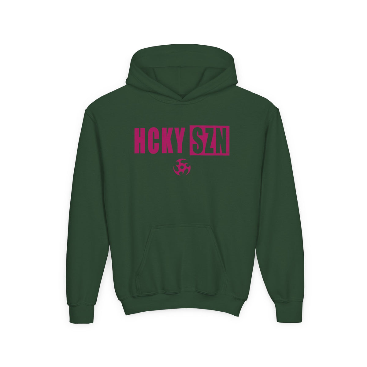 Youth HCKY SZN (Raspberry Logo) Hooded Sweatshirt - Various Colors