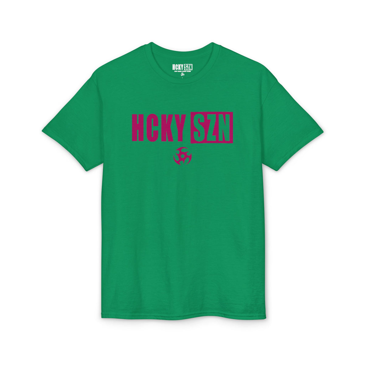 HCKY SZN Simple Star DryBlend Tee Shirt (Raspberry Logo) - Various Colors