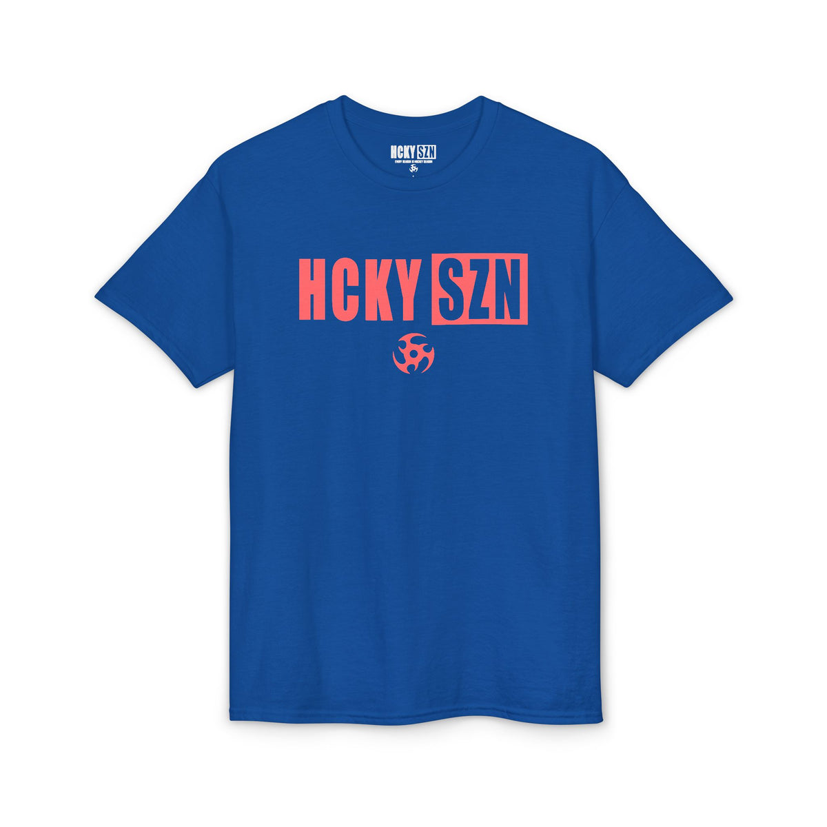 HCKY SZN Simple Star DryBlend Tee Shirt (Peach Logo) - Various Colors
