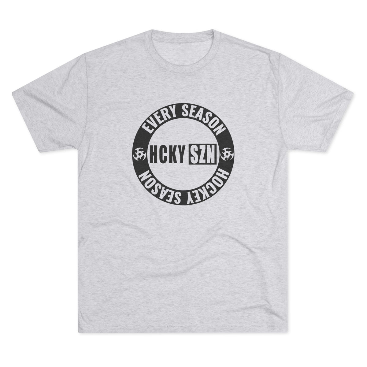 HCKY SZN Circle Logo TriBlend Tee Shirt (Black) - Various Colors