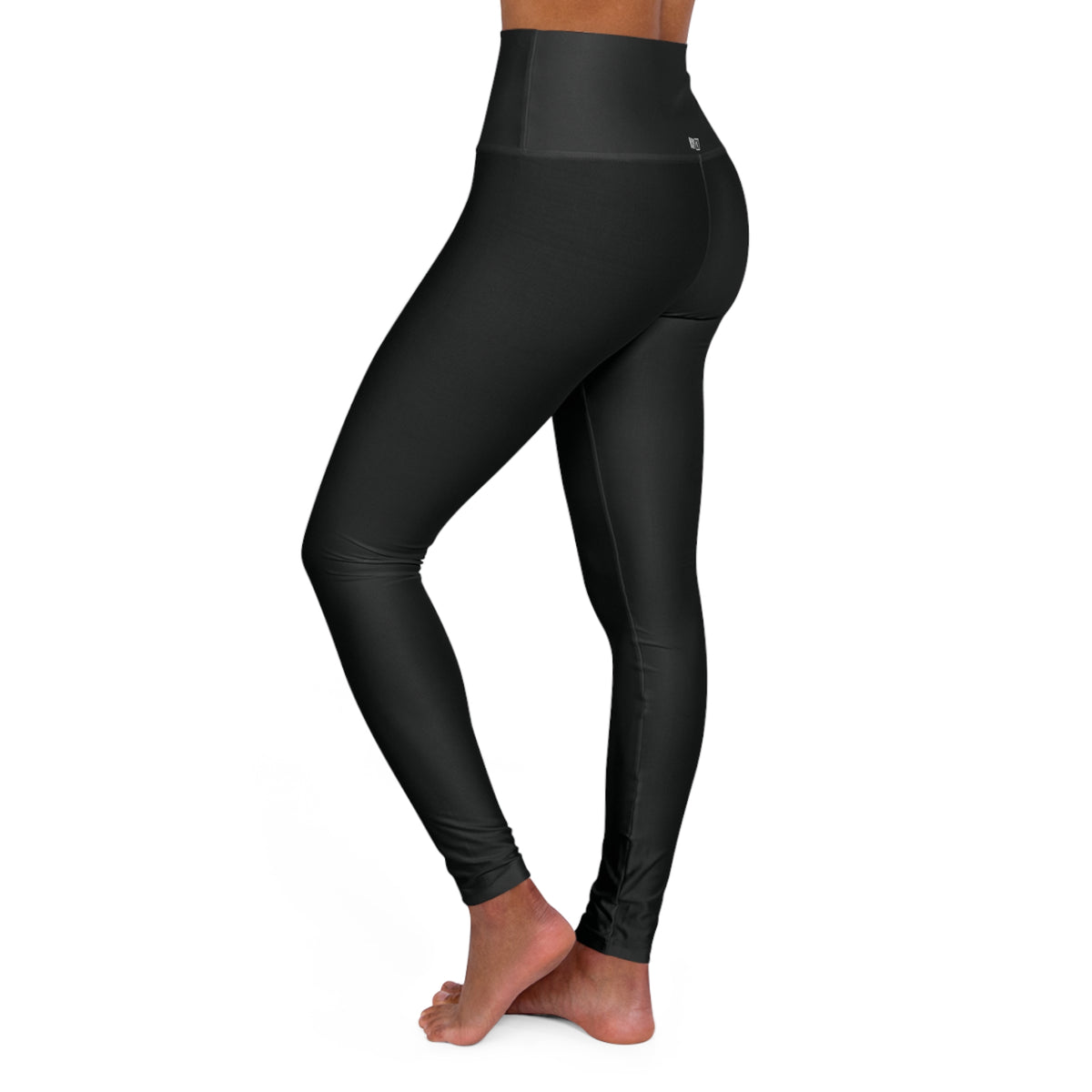 HCKY SZN High Waisted Yoga Leggings (Pitch Black)
