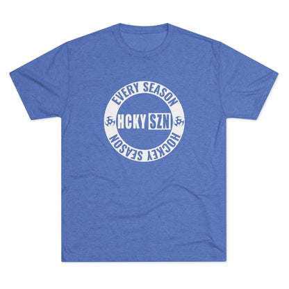 HCKY SZN Circle Logo TriBlend Tee Shirt (White) - Various Colors