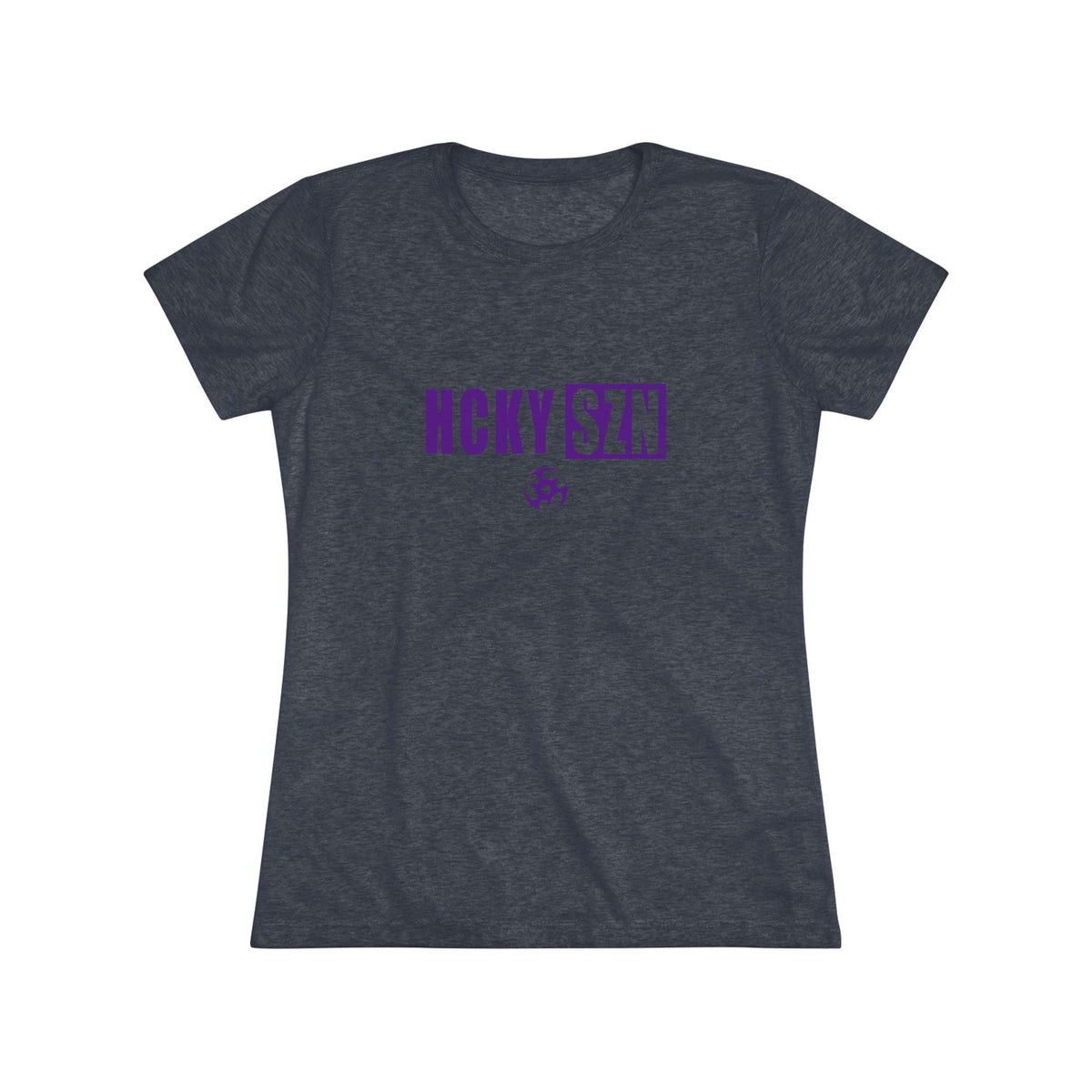Women’s Hockey Vibe Triblend Tee (Purple Logo)