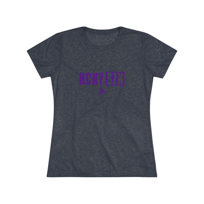 Women’s Hockey Vibe Triblend Tee (Purple Logo)