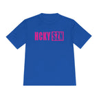 HCKYSZN (Flagship Logo) Adult Performance Tee - Royal/Hot Pink