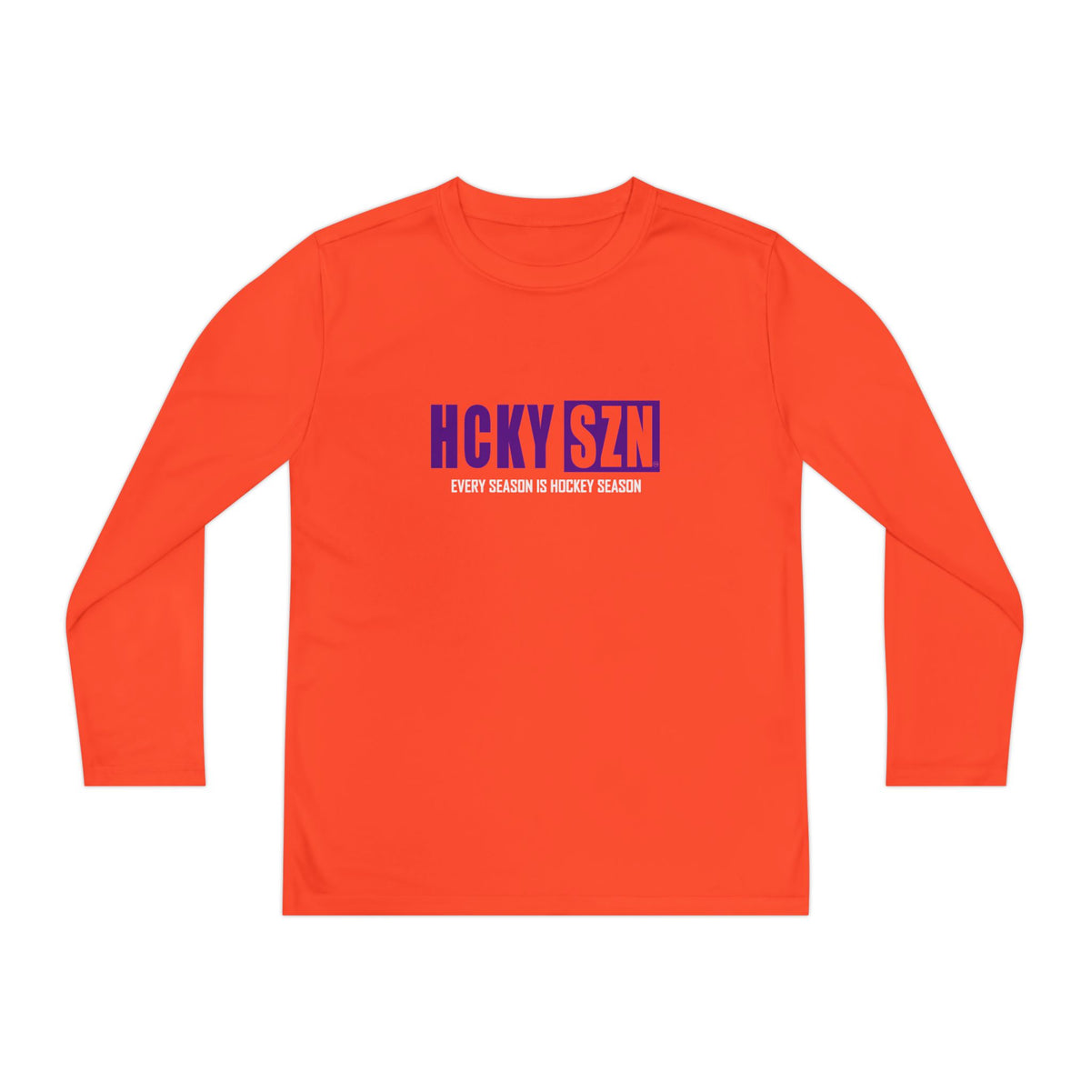 Every Season is HCKY SZN Youth Competitor Long Sleeve Tee (Purple Logo) - Various Colors