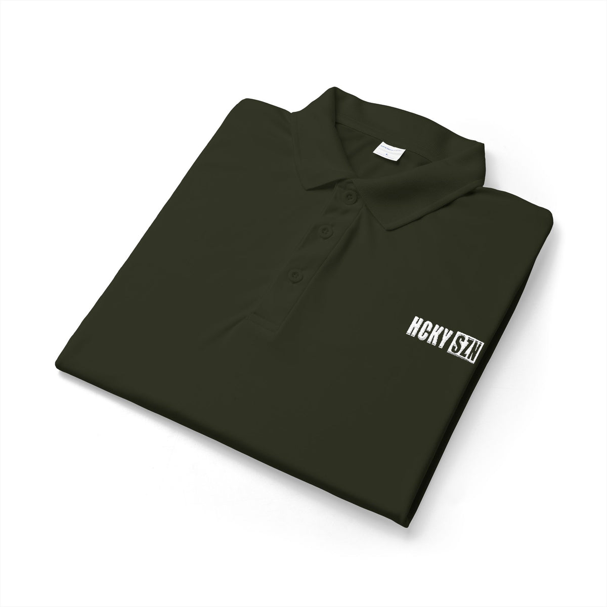 HCKY SZN Embroidered Performance Hockey Polo (Forest)