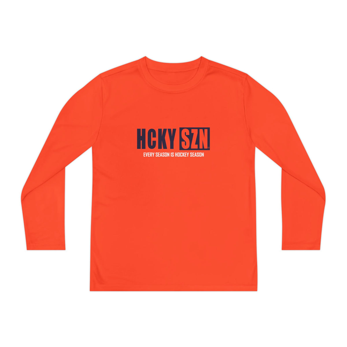 Every Season is HCKY SZN Youth Competitor Long Sleeve Tee (Navy Logo) - Various Colors