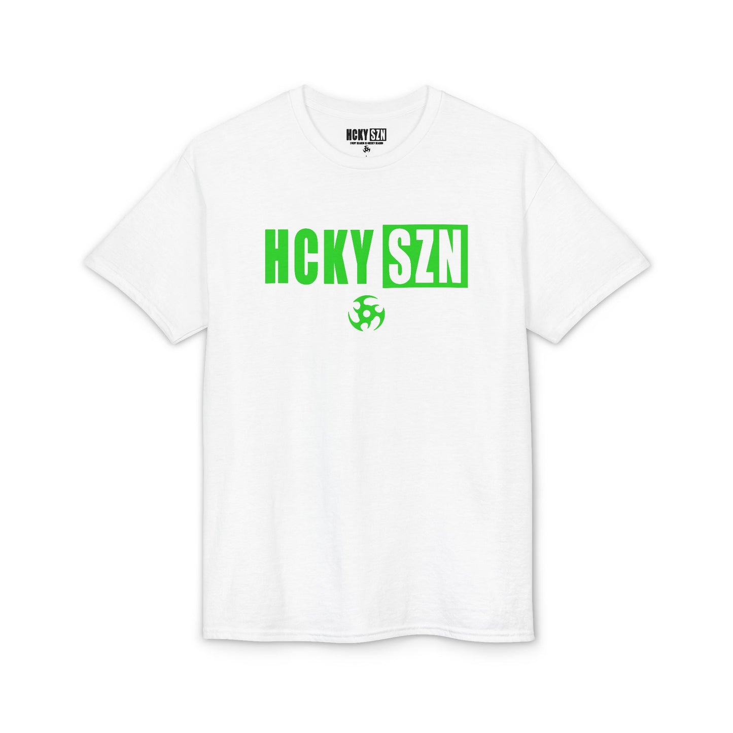 HCKY SZN Simple Star DryBlend Tee Shirt (Lime Logo) - Various Colors