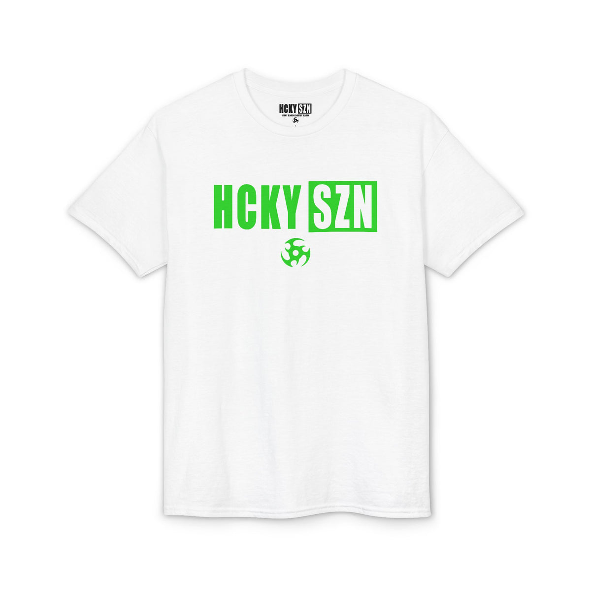 HCKY SZN Simple Star DryBlend Tee Shirt (Lime Logo) - Various Colors