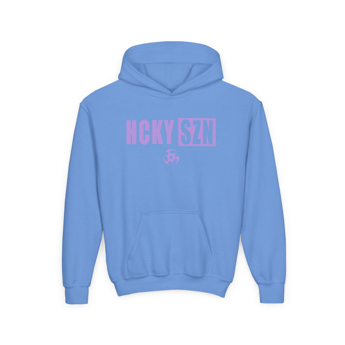 Youth HCKY SZN (Lavender Logo) Hooded Sweatshirt - Various Colors
