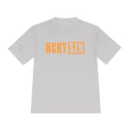 HCKYSZN (Flagship Logo) Adult Performance Tee - Silver/Mango