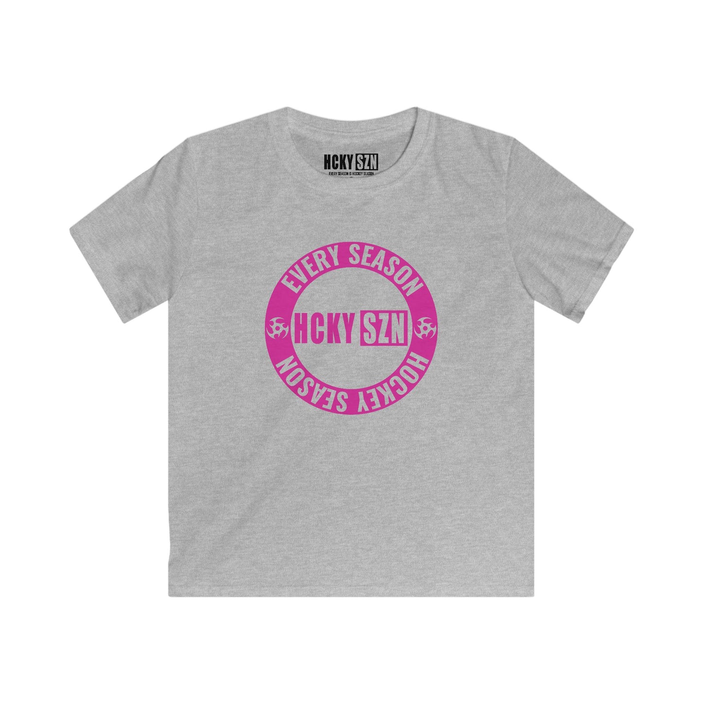 Youth Circle SZN Softstyle Tee (Hot PInk Logo) - Various Colors