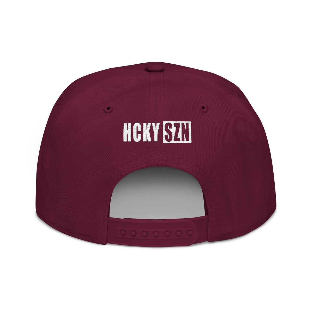 Down HCKY SZN Embroidered Snapback Hat (Maroon)