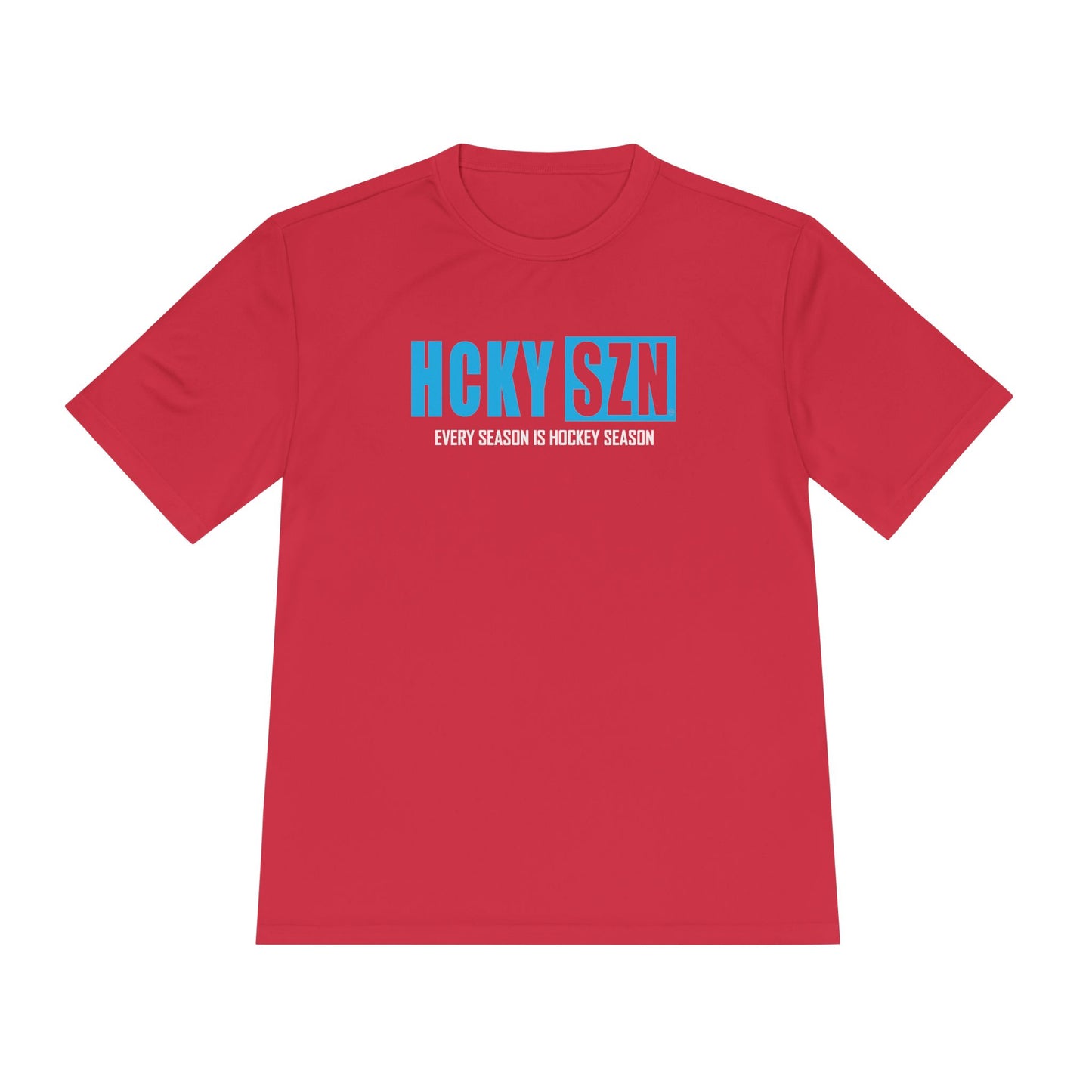 Every Season is HCKYS Performance Tee - Sky Blue Logo
