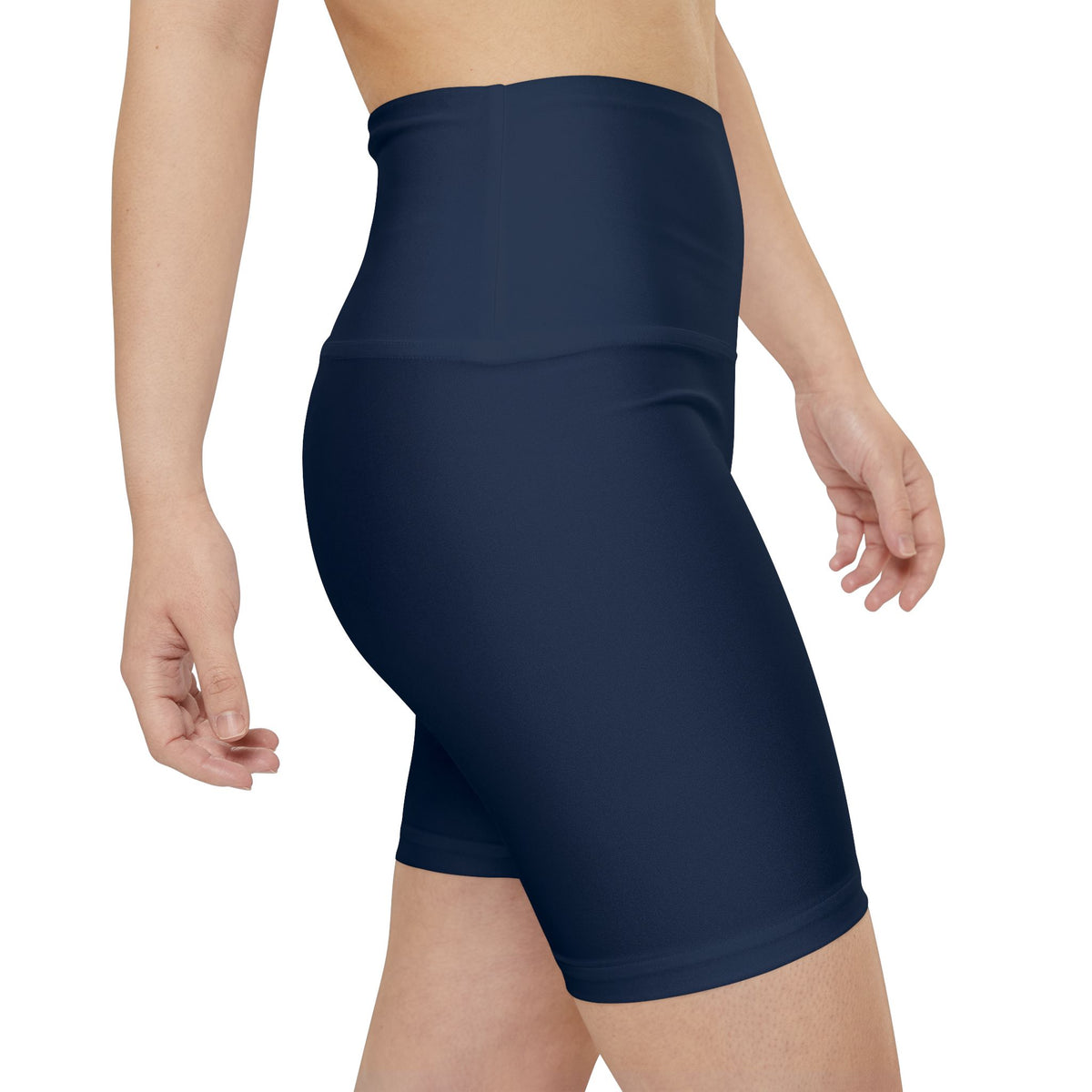 HKY SZN High Waisted Workout Shorts (Midnight Navy)