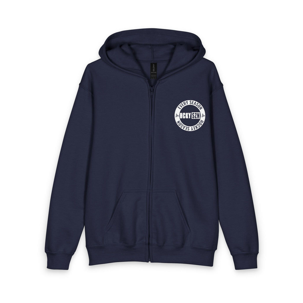 Youth Circle Logo Full Zip Hoodie (Navy)