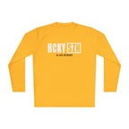 HCKYSZN (All Gas) Long Sleeve Adult Performance Tee - Gold/White/Black