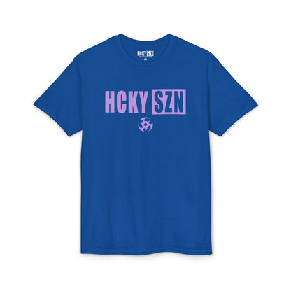 HCKY SZN Simple Star DryBlend Tee Shirt (Lavender Logo) - Various Colors