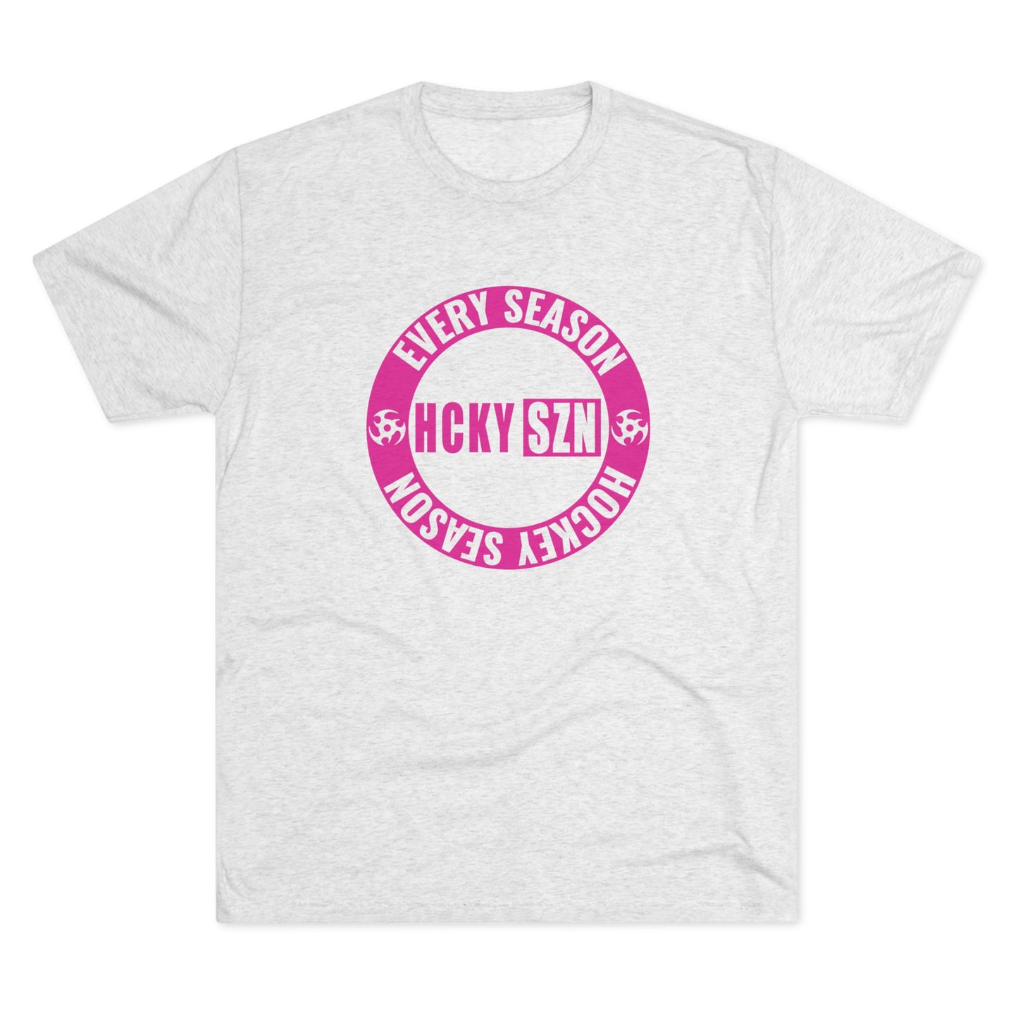 HCKY SZN Circle Logo TriBlend Tee Shirt (Hot Pink) - Various Colors