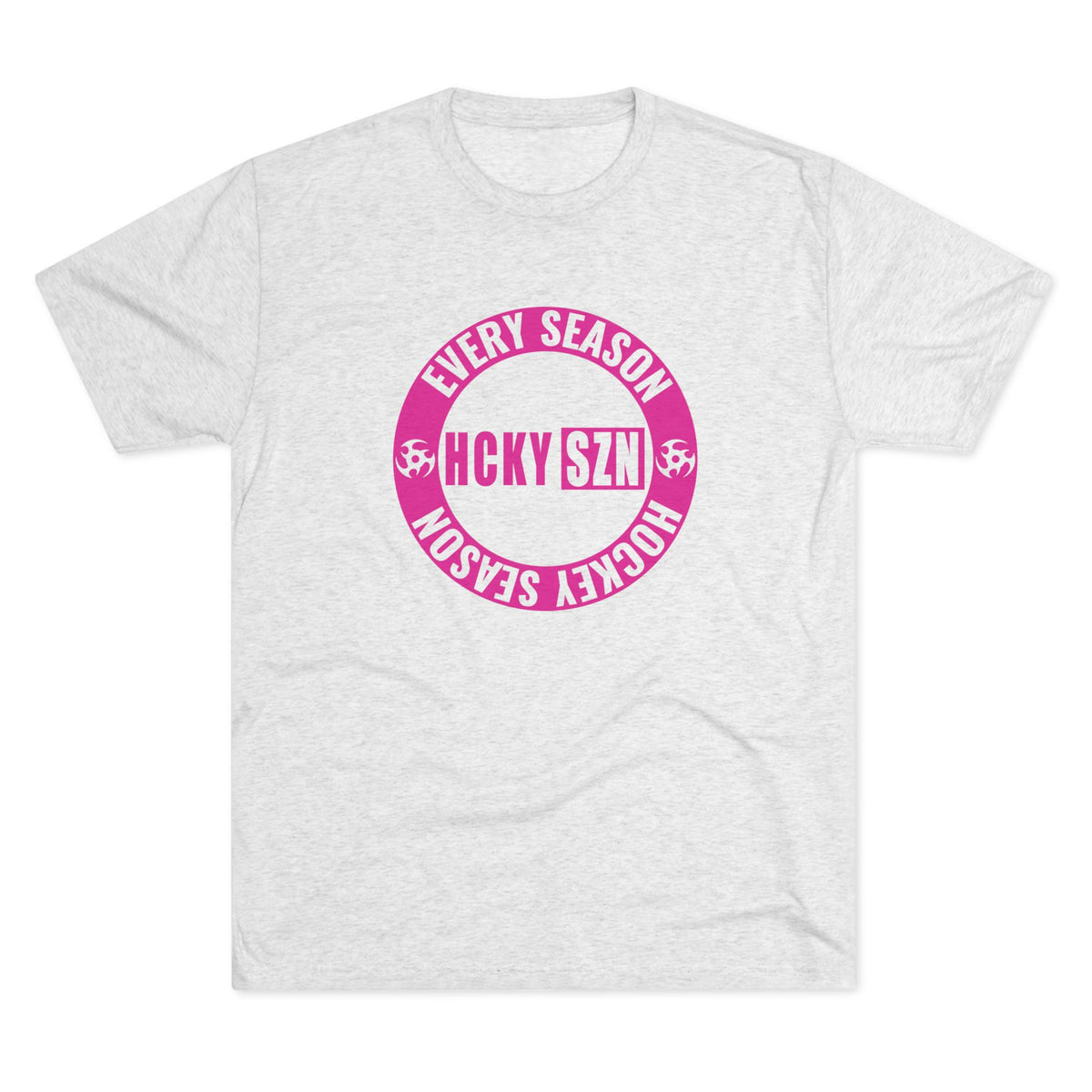 HCKY SZN Circle Logo TriBlend Tee Shirt (Hot Pink) - Various Colors