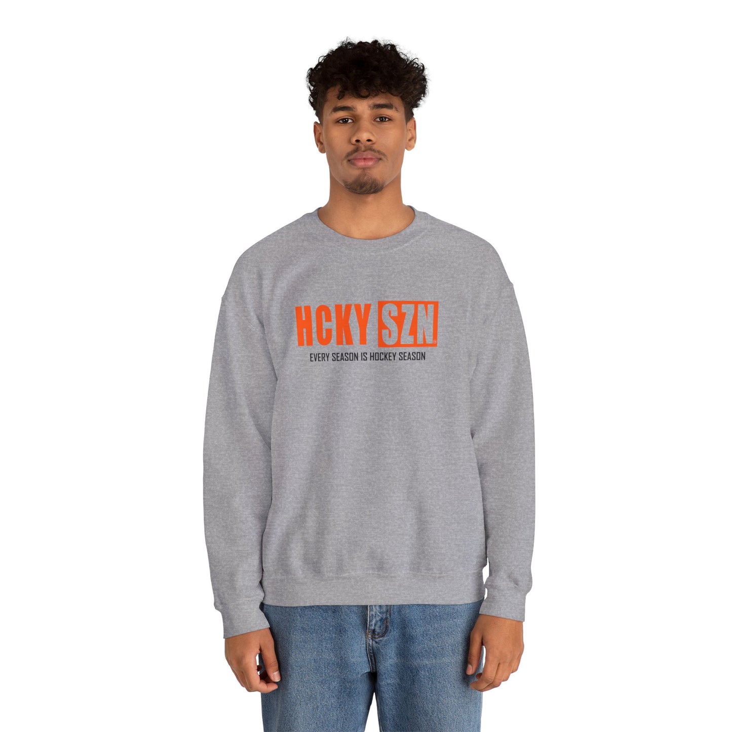 HCKY SZN Crewneck Sweatshirt (Orange Logo) - Various Colors