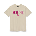 HCKY SZN Simple Star DryBlend Tee Shirt (Raspberry Logo) - Various Colors