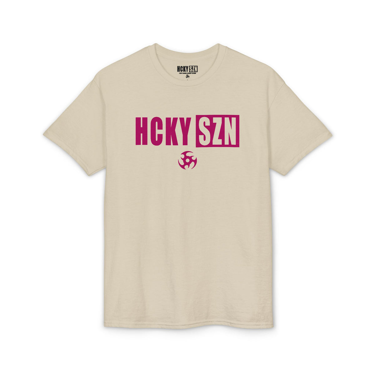 HCKY SZN Simple Star DryBlend Tee Shirt (Raspberry Logo) - Various Colors