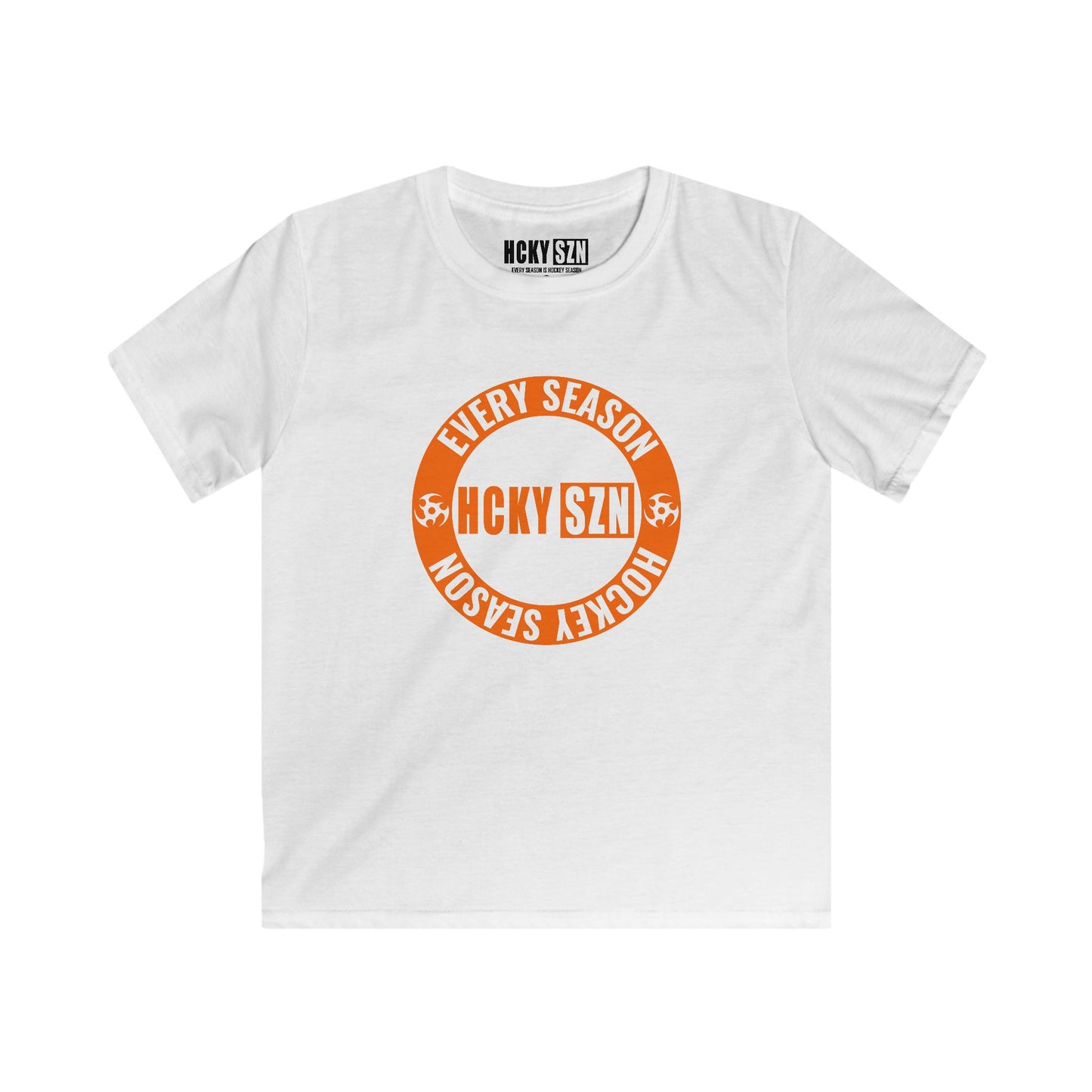 Youth Circle SZN Softstyle Tee (Orange Logo) - Various Colors