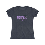 Women’s Hockey Vibe Triblend Tee (Lavender Logo)