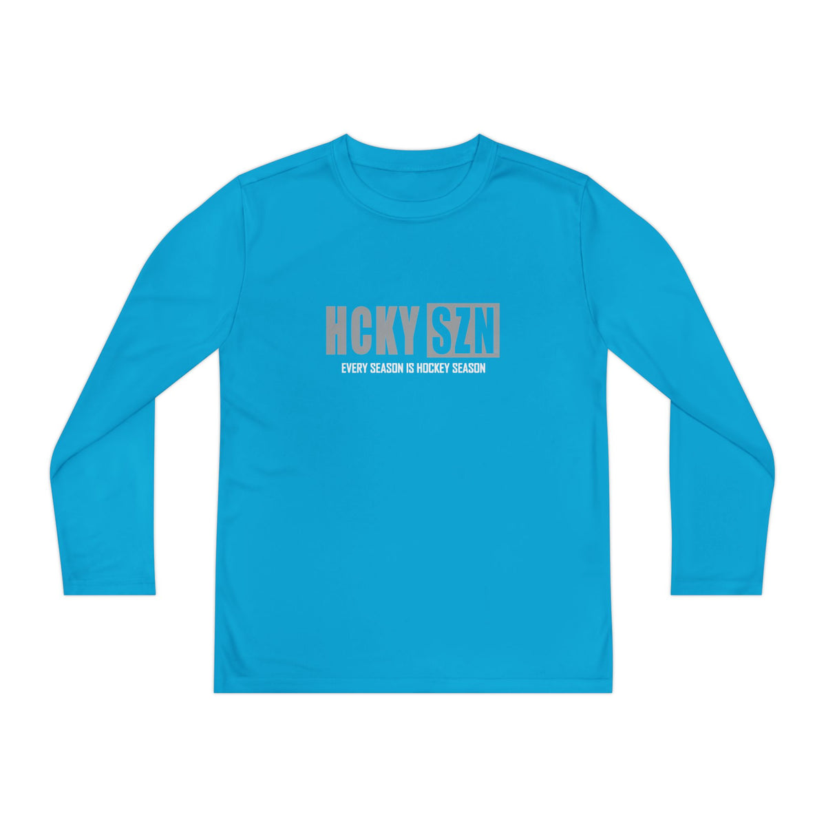 Every Season is HCKY SZN Youth Competitor Long Sleeve Tee (Grey Logo) - Various Colors