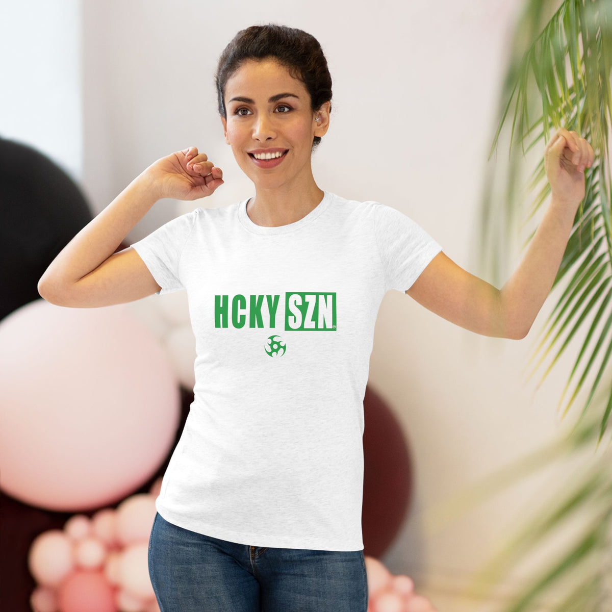 Women’s Hockey Vibe Triblend Tee (Green Logo)