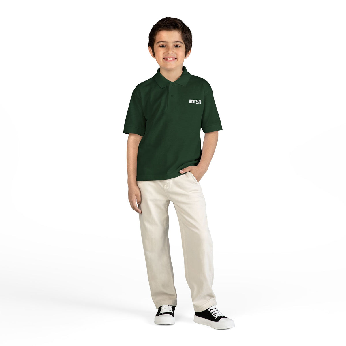 Youth HCKY SZN DryBlend Polo Shirt (Forest)