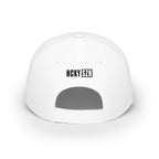 HCKY SZN Low Profile Embroidered Baseball Cap - White (Black Logo)