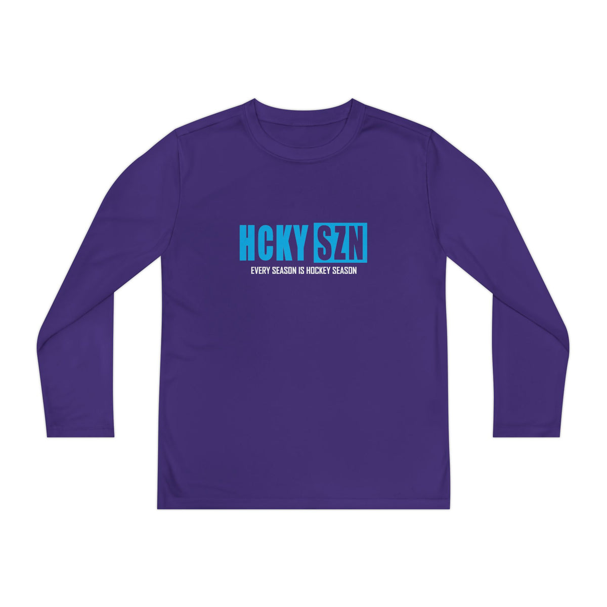 Every Season is HCKY SZN Youth Competitor Long Sleeve Tee (Sky Blue Logo) - Various Colors