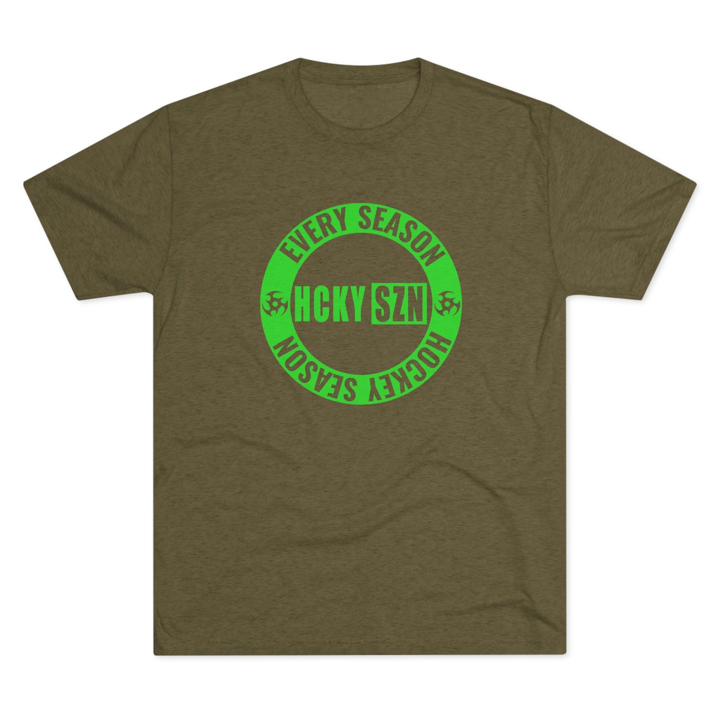 HCKY SZN Circle Logo TriBlend Tee Shirt (Lime) - Various Colors