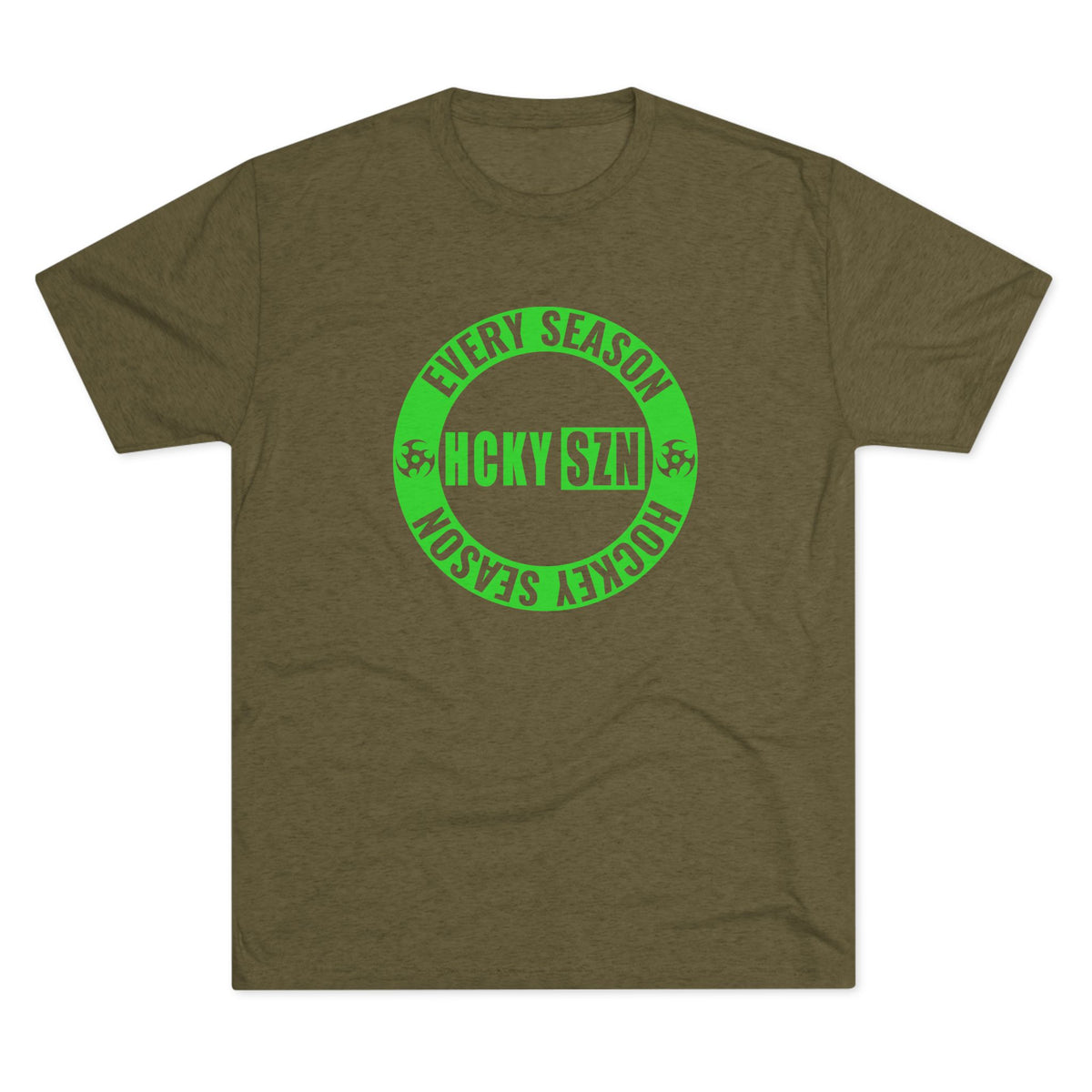 HCKY SZN Circle Logo TriBlend Tee Shirt (Lime) - Various Colors
