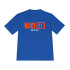 HCKYSZN (Born to Skate) Adult Performance Tee - Royal/Orange/White