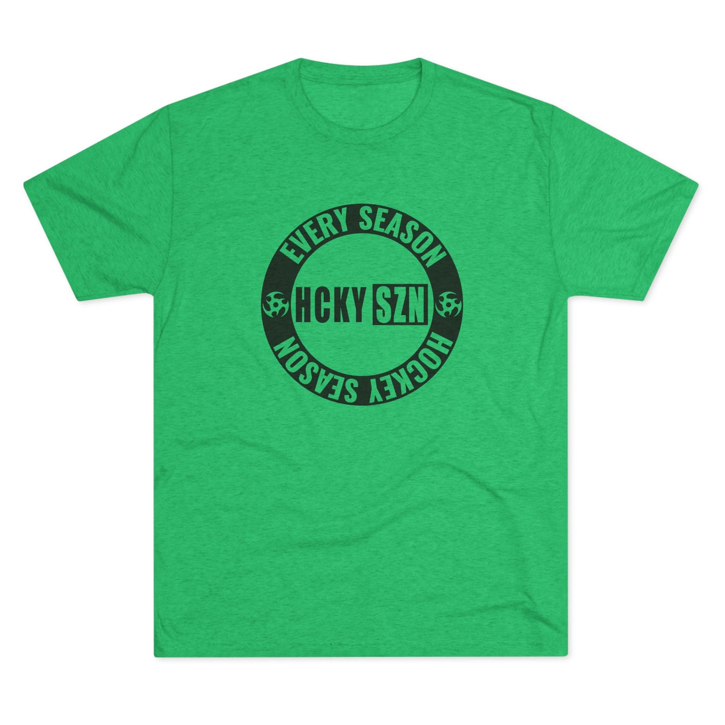 HCKY SZN Circle Logo TriBlend Tee Shirt (Black) - Various Colors