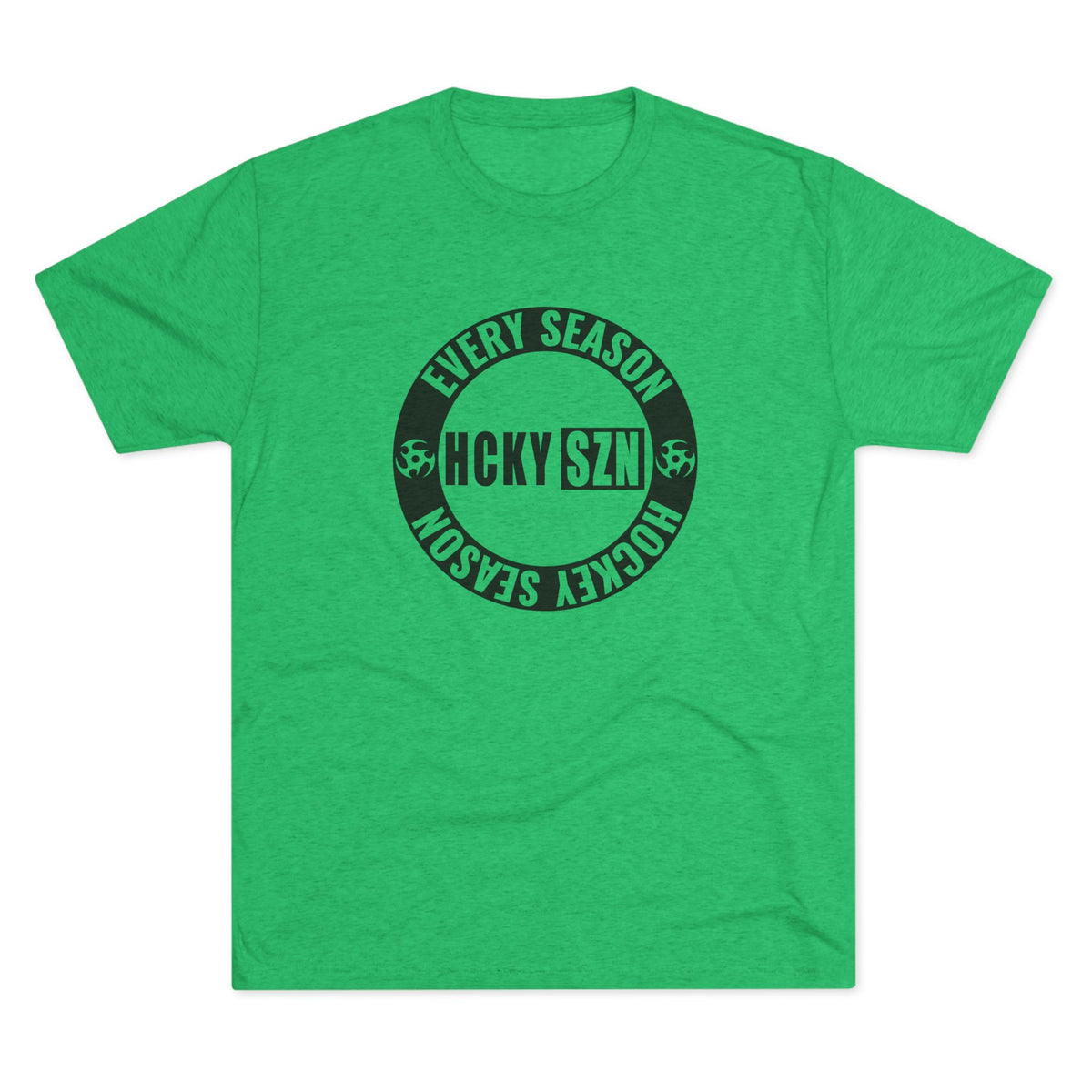 HCKY SZN Circle Logo TriBlend Tee Shirt (Black) - Various Colors
