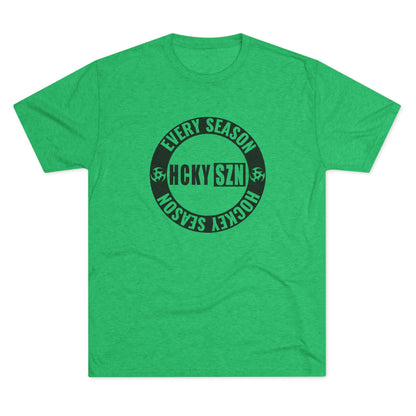 HCKY SZN Circle Logo TriBlend Tee Shirt (Black) - Various Colors